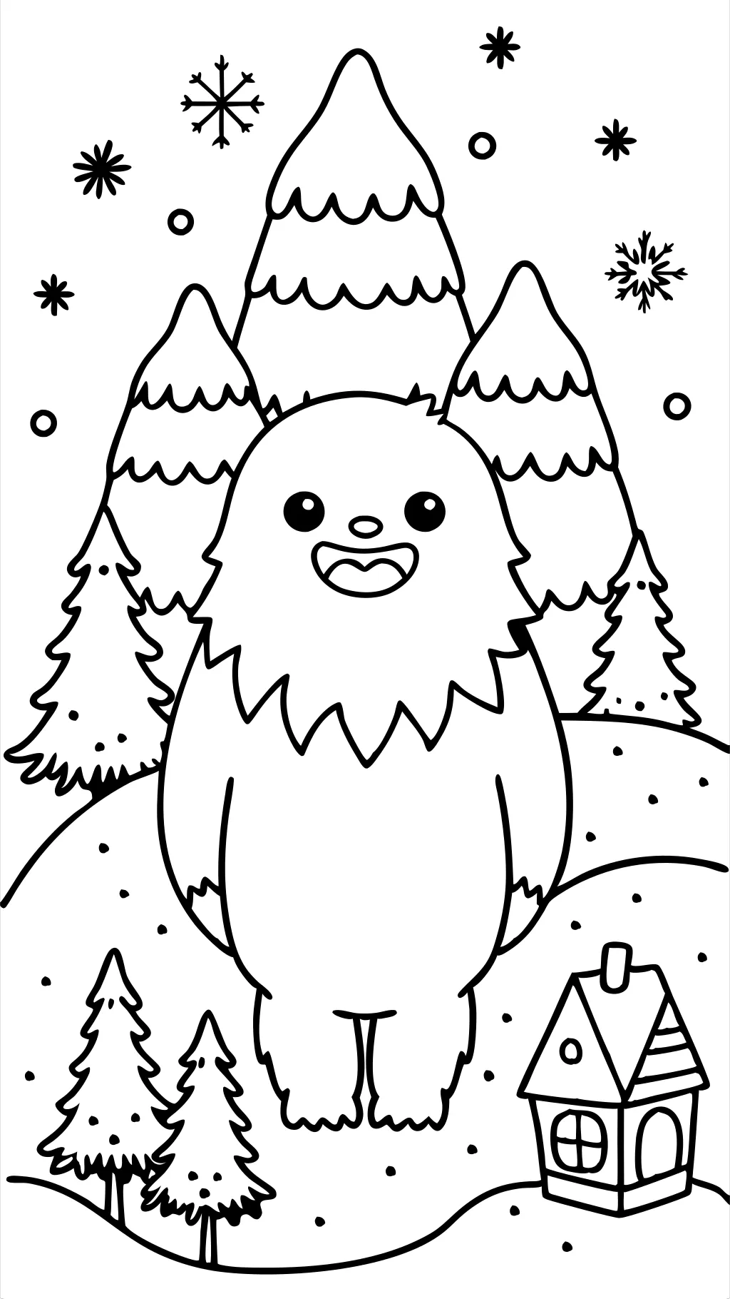 yeti coloring page